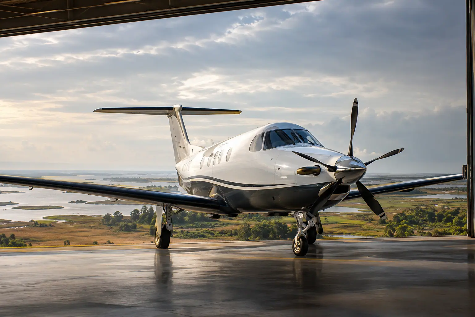 Turboprop on the ramp