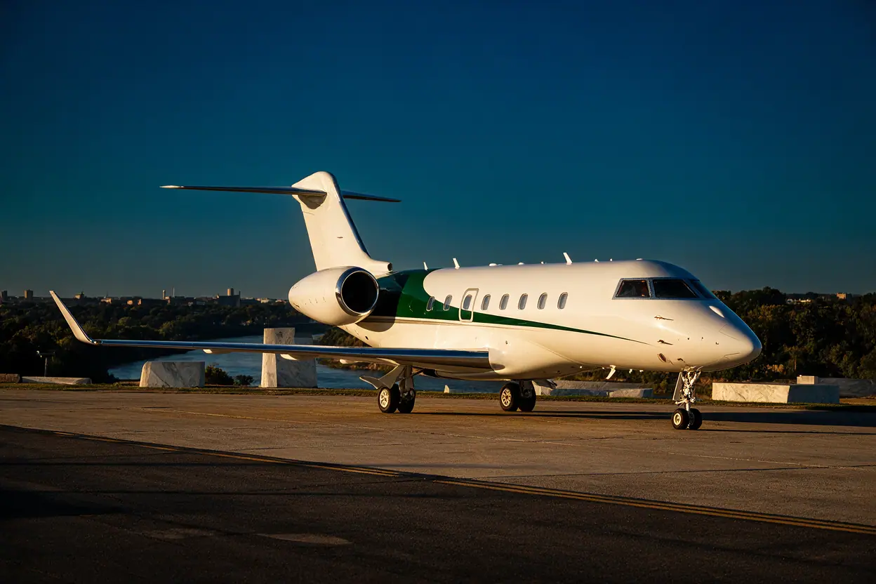 Private jet in Washington, DC