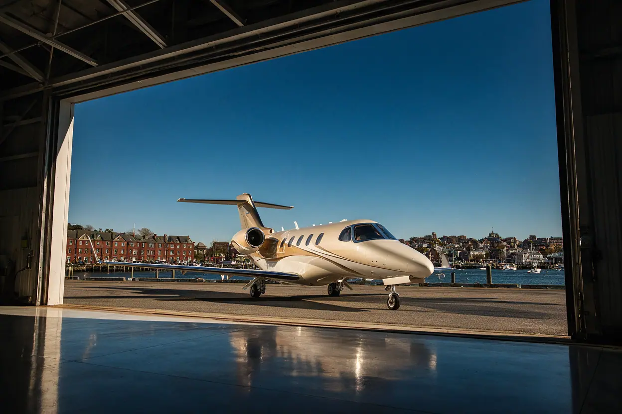 Private jet in Boston