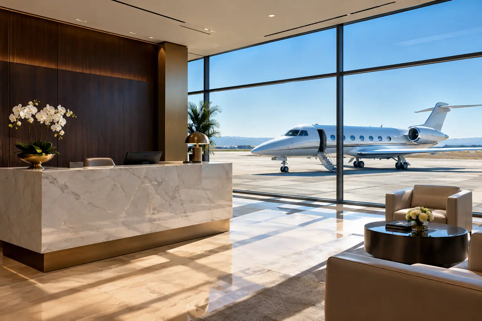 Private terminal front desk
