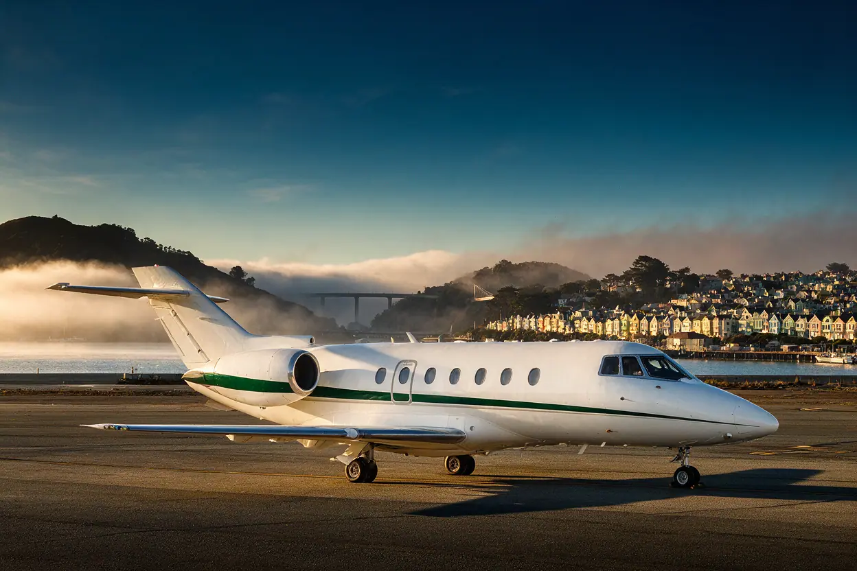 Private jet in San Francisco